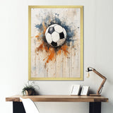 World Cup Beige Soccer Ball - Soccer Canvas Wall Art