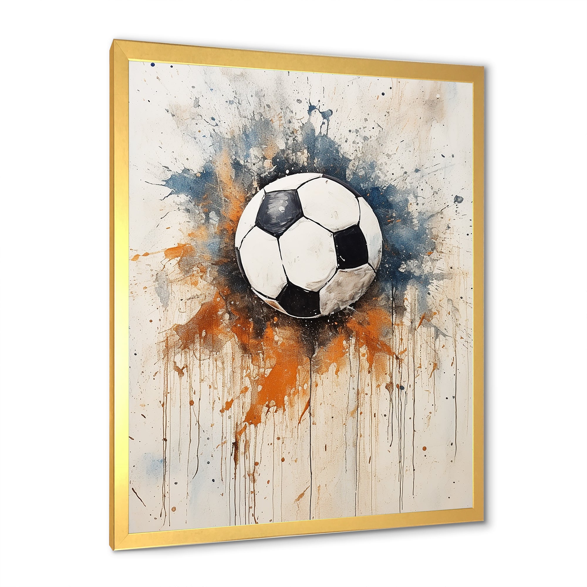 World Cup Beige Soccer Ball - Soccer Canvas Wall Art
