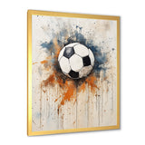 World Cup Beige Soccer Ball - Soccer Canvas Wall Art