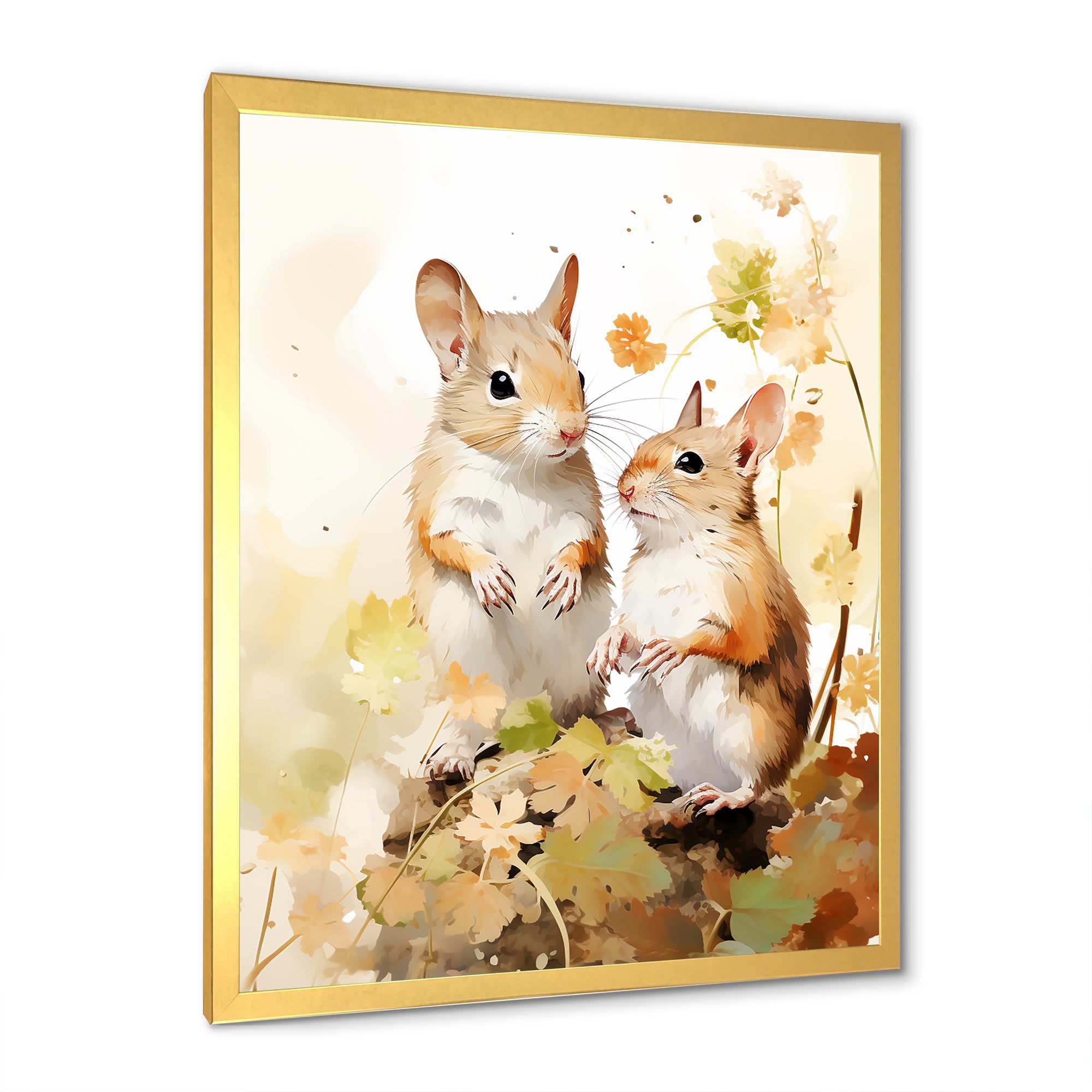 Cute Squirrel Playtime - Squirrel Bedroom Wall Art