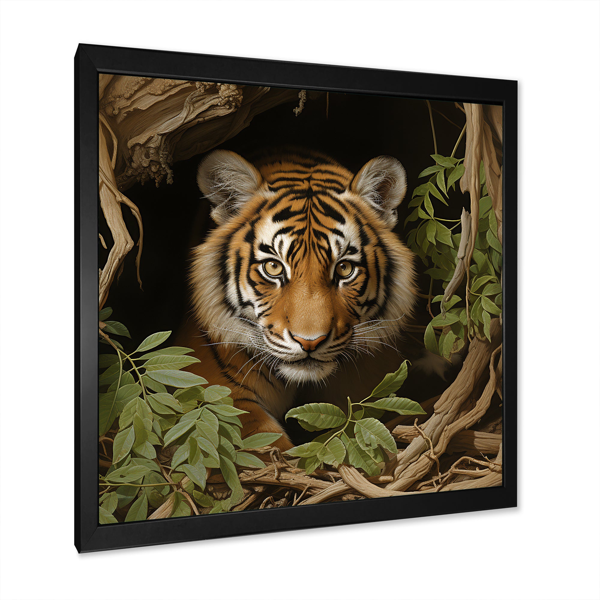 Brown jungle Tiger portrait - Tiger Wall Decor