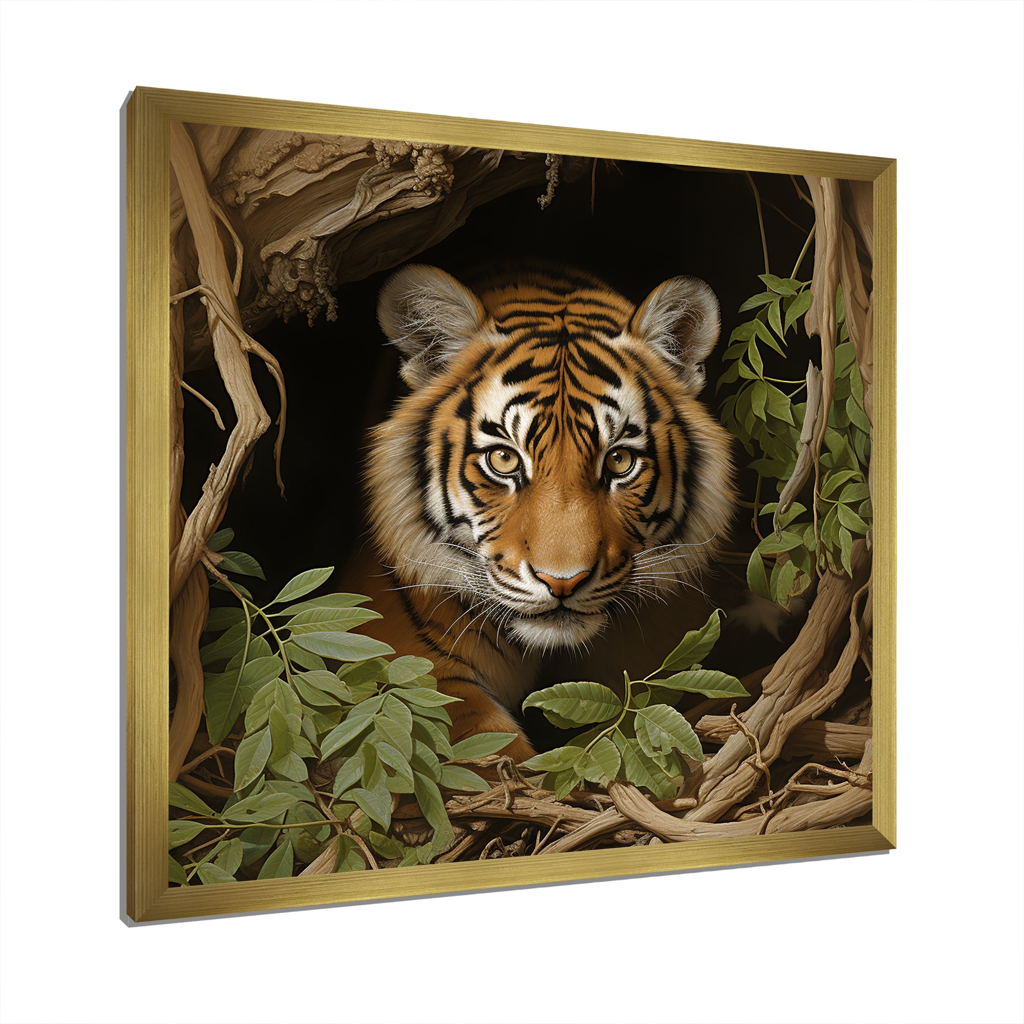 Brown jungle Tiger portrait - Tiger Wall Decor