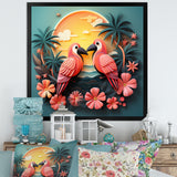 Pink Tropical Toucans - Bird Floral Wall Art Prints