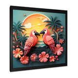 Pink Tropical Toucans - Bird Floral Wall Art Prints