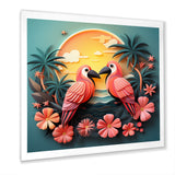 Pink Tropical Toucans - Bird Floral Wall Art Prints