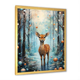 Forest winter children deer - Deer Home Decor Art