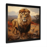 Lions Savannah horizon - Lion Canvas Wall Art