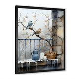 Snowy birds window views - Bird Wall Decor