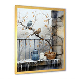 Snowy birds window views - Bird Wall Decor