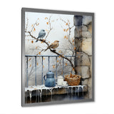 Snowy birds window views - Bird Wall Decor