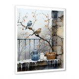 Snowy birds window views - Bird Wall Decor