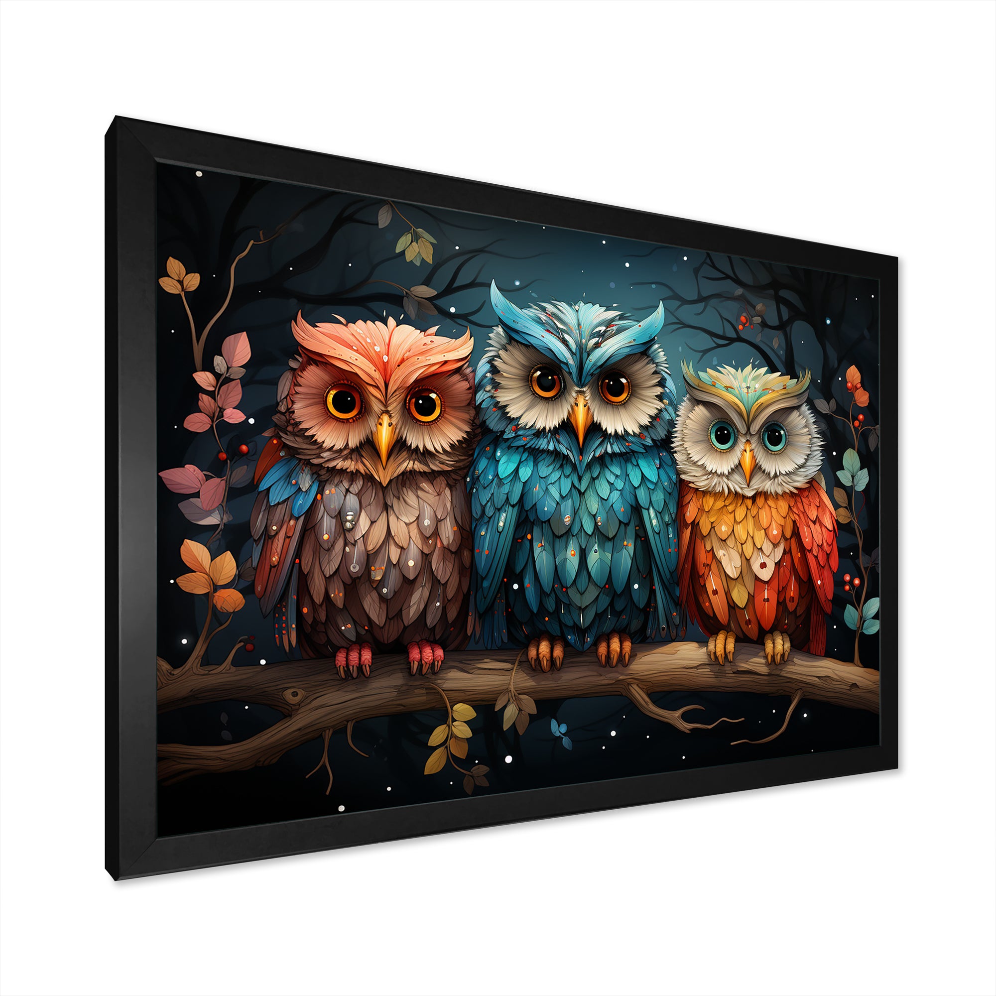 Stalking forest owls - Owl Wall Art Prints