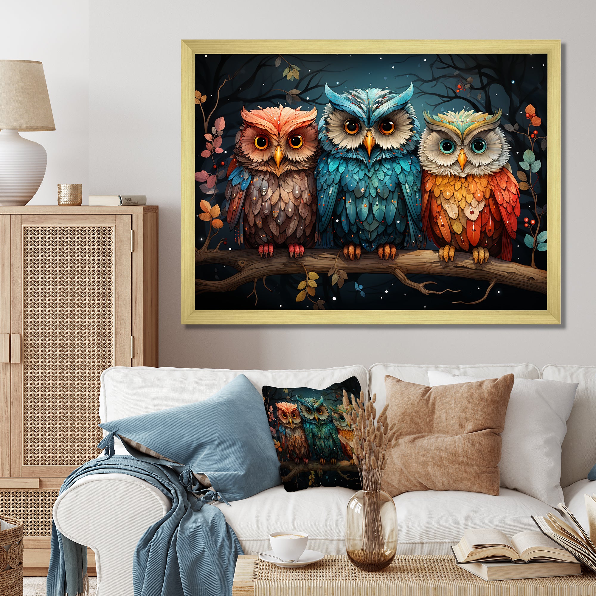 Stalking forest owls - Owl Wall Art Prints