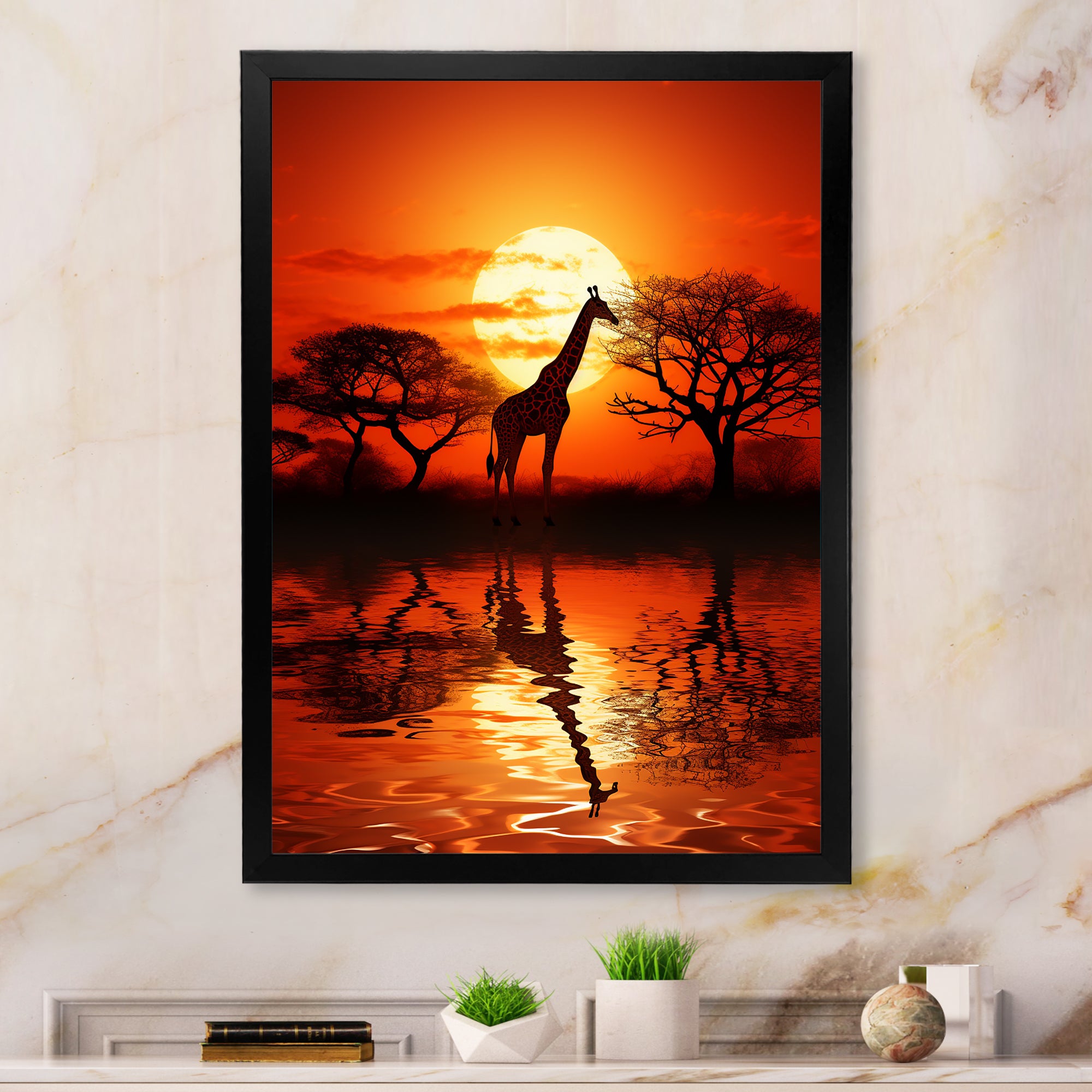 Savanna Safari Adventure giraffe - Giraffe Canvas Wall Art