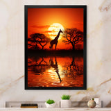 Savanna Safari Adventure giraffe - Giraffe Canvas Wall Art