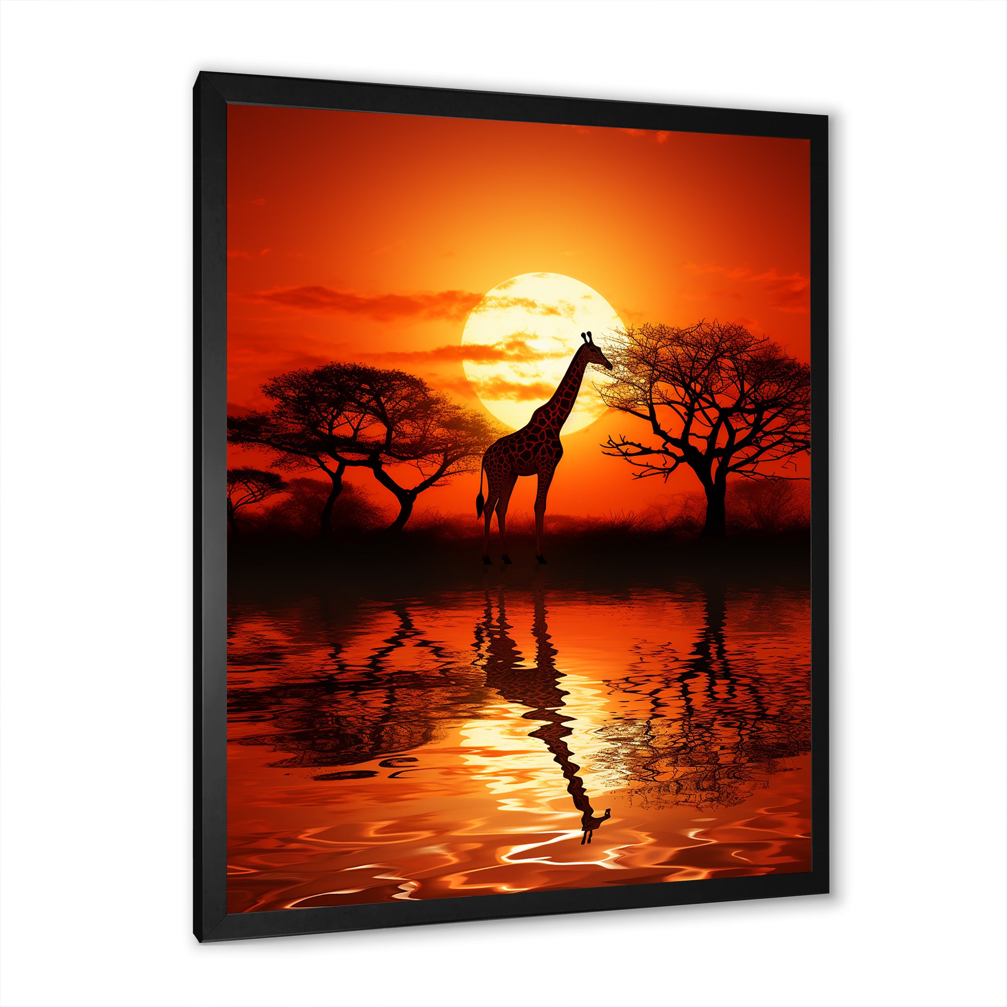 Savanna Safari Adventure giraffe - Giraffe Canvas Wall Art