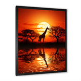 Savanna Safari Adventure giraffe - Giraffe Canvas Wall Art