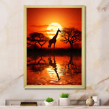 Savanna Safari Adventure giraffe - Giraffe Canvas Wall Art