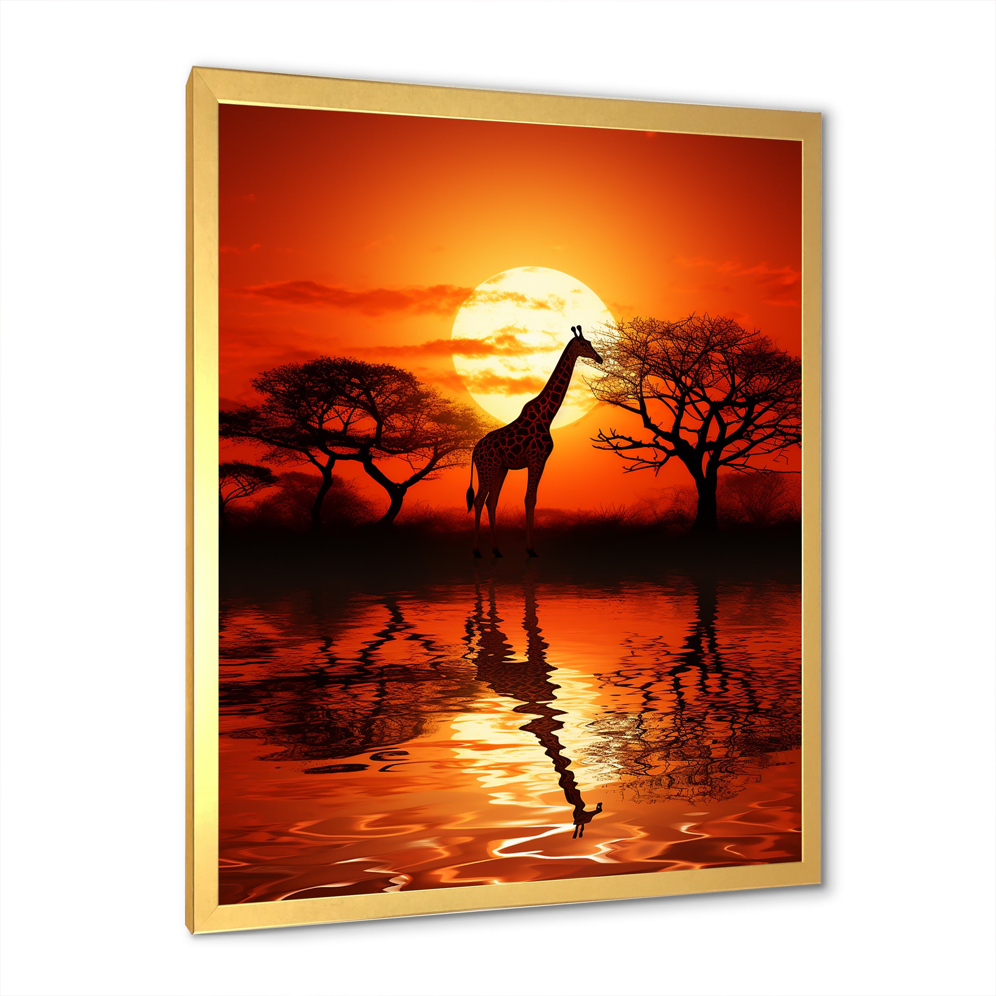 Savanna Safari Adventure giraffe - Giraffe Canvas Wall Art