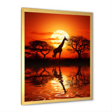 Savanna Safari Adventure giraffe - Giraffe Canvas Wall Art