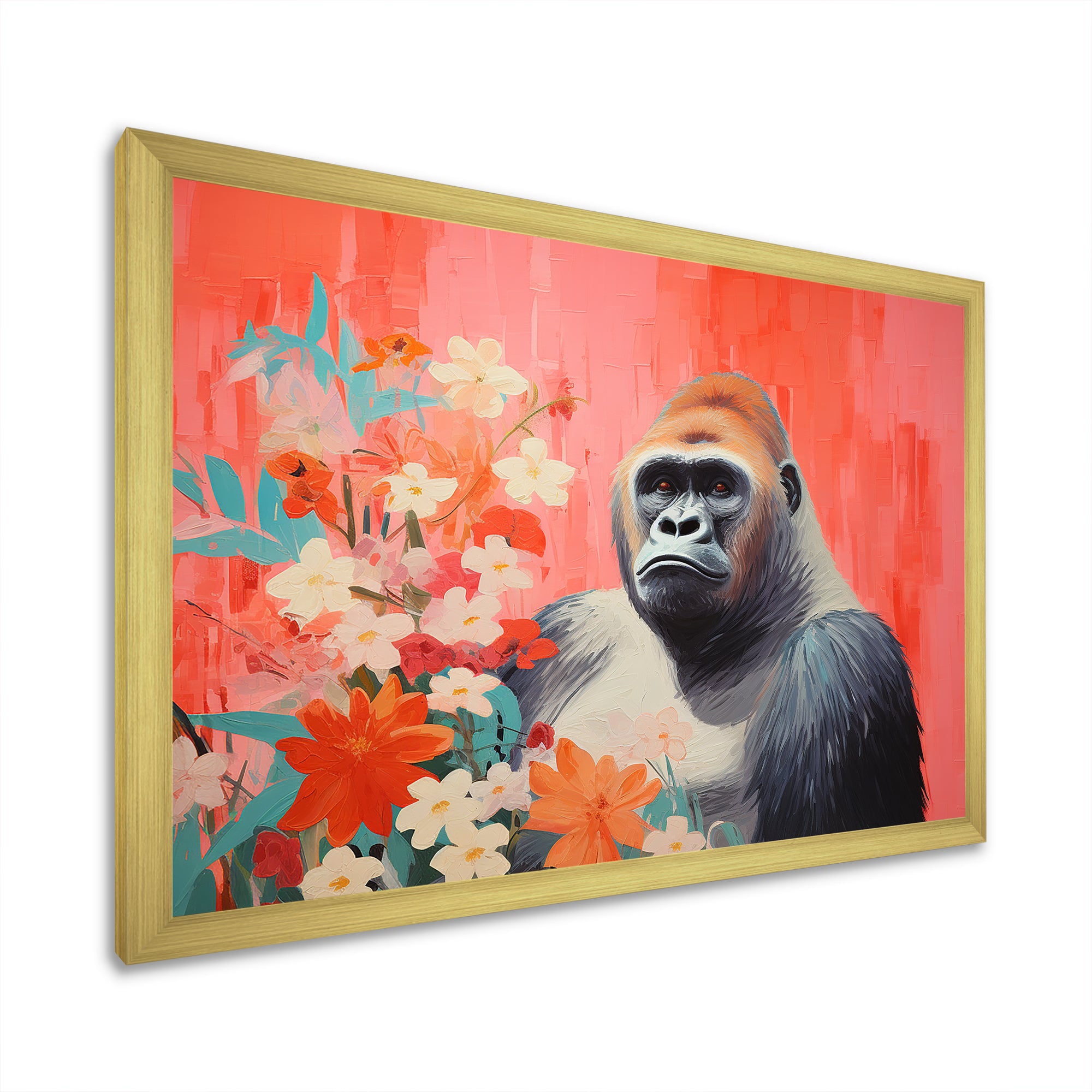 Vibrant Gorilla blooms - Gorilla Wall Art Prints