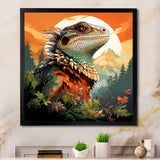 Forest Frolic Lizard - Gray Lizard Wall Art