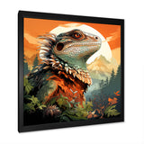 Forest Frolic Lizard - Gray Lizard Wall Art