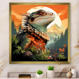 Forest Frolic Lizard - Gray Lizard Wall Art