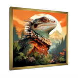 Forest Frolic Lizard - Gray Lizard Wall Art