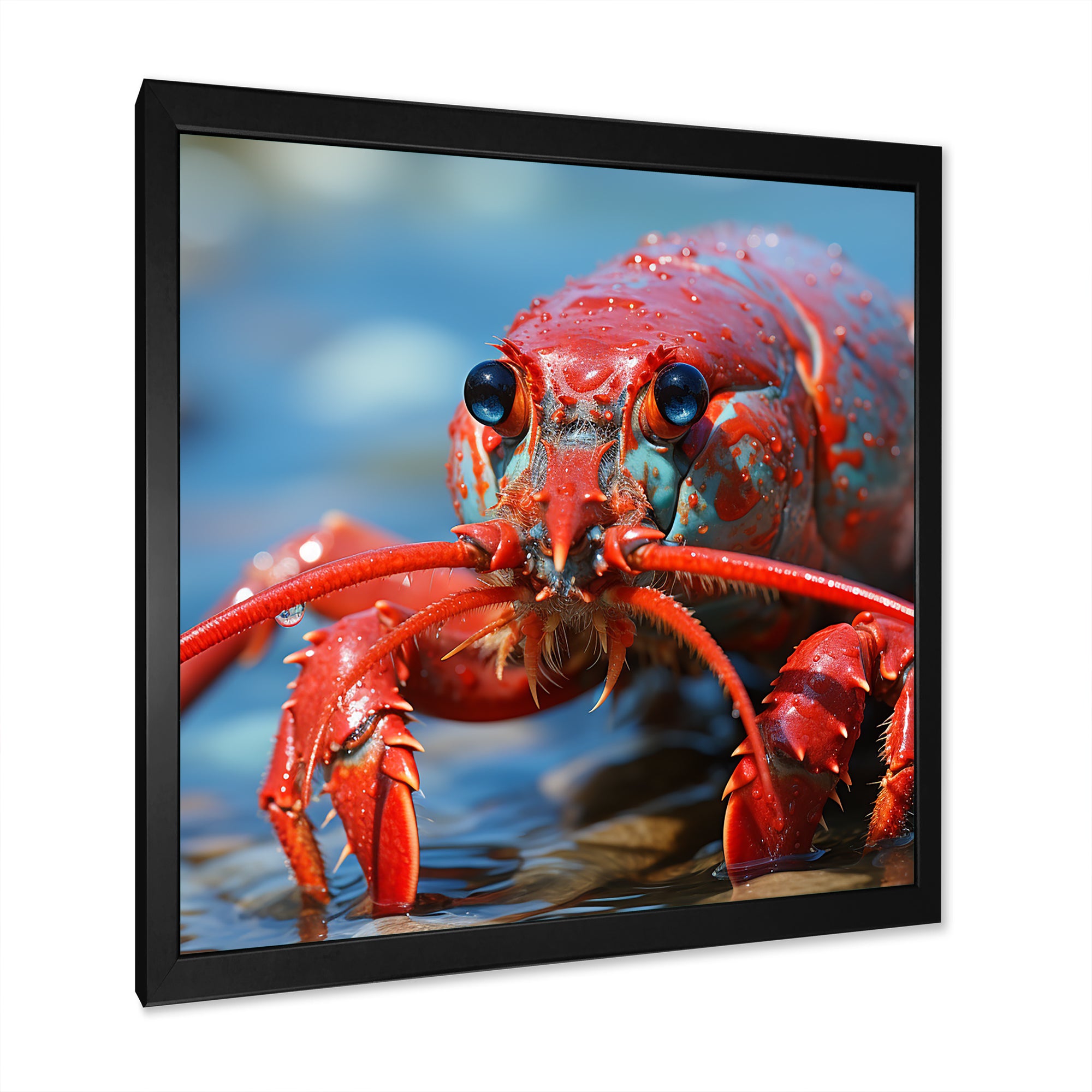 Coastal Crawler Portrait of a Lobster - Lobster Home Decor Art