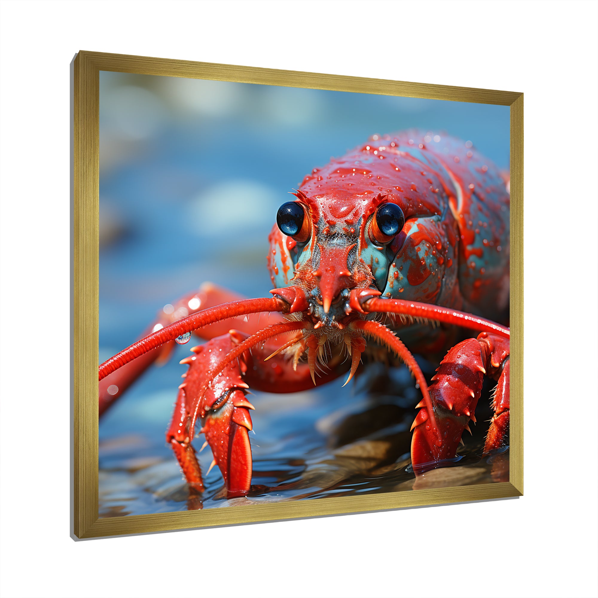 Coastal Crawler Portrait of a Lobster - Lobster Home Decor Art