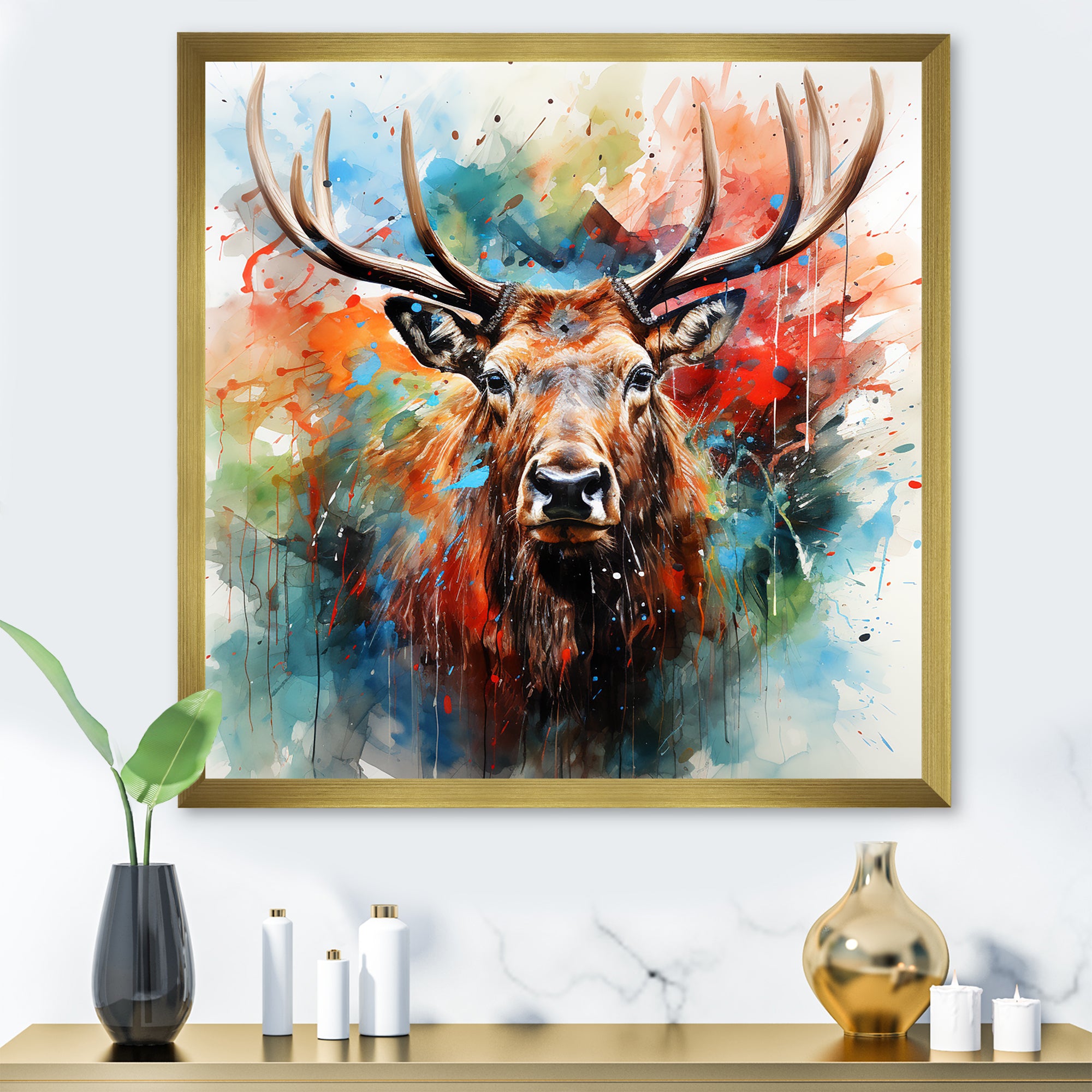 Majestic Moose Wonderland - Deer Canvas Wall Art