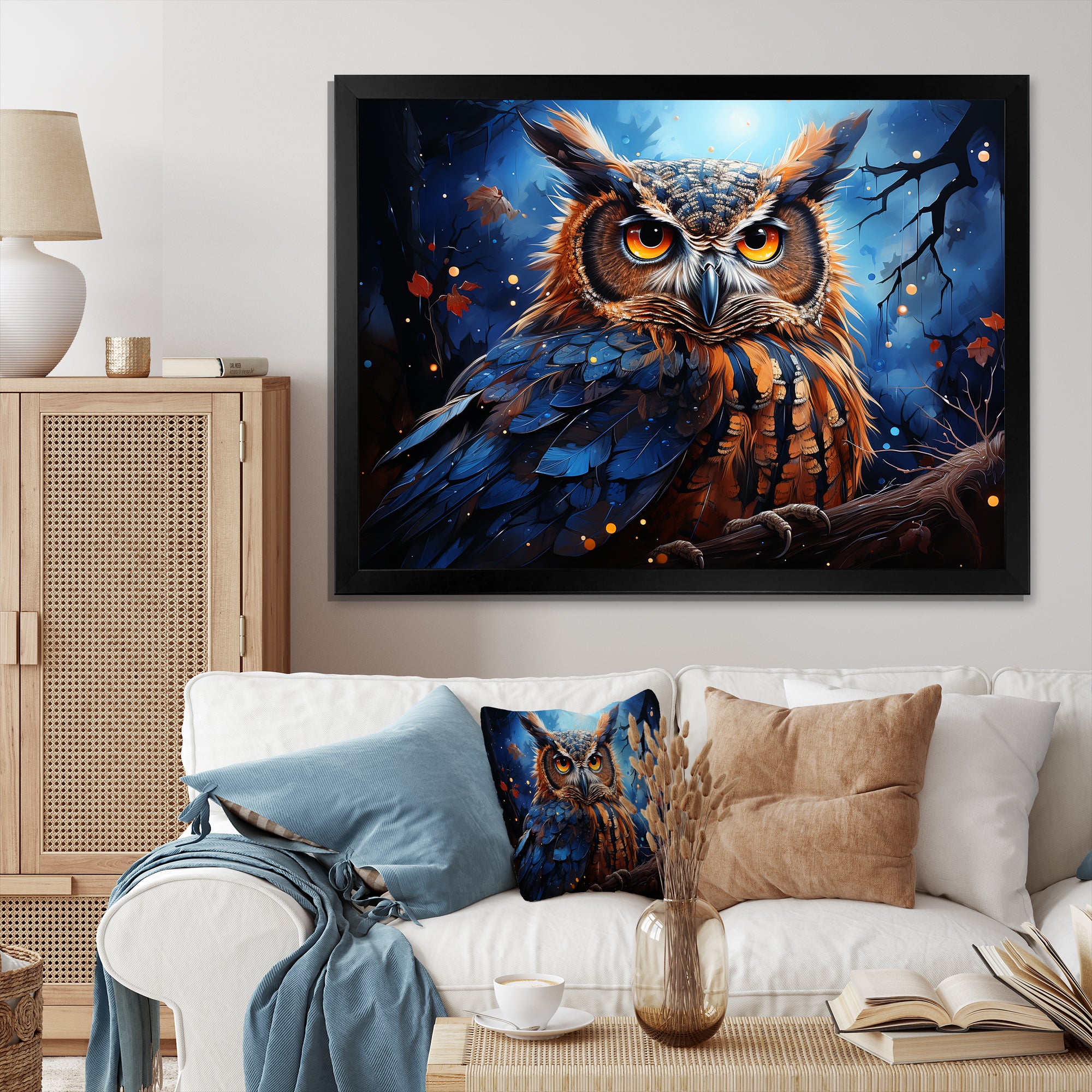 Mystic Owl in the moonlight - Owl Wall Art Prints