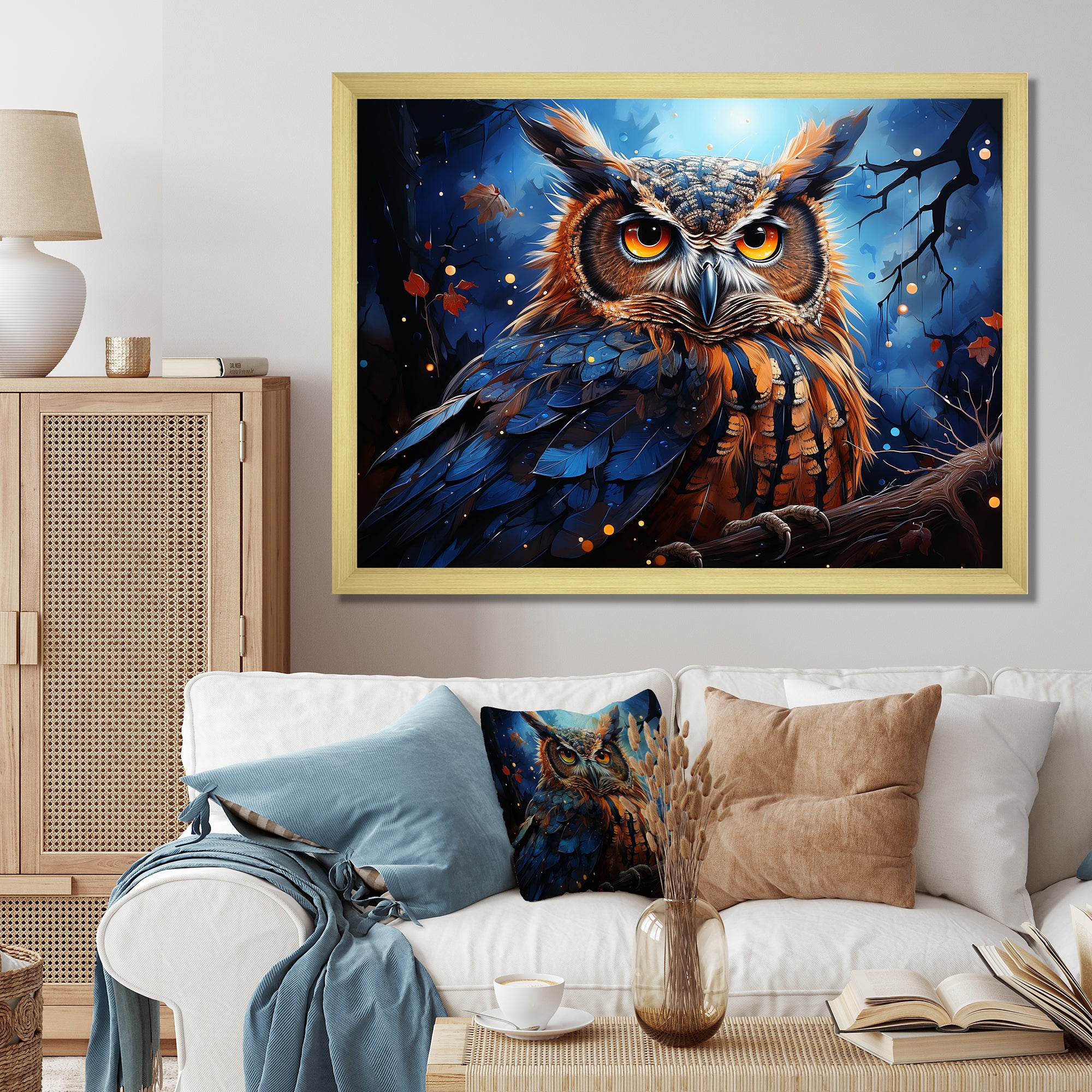 Mystic Owl in the moonlight - Owl Wall Art Prints