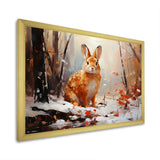 Frosty Rabbit winter Solitude - Rabbit Canvas Wall Art