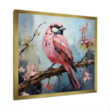 Blue and pink bird floral tree Harmony - Bird Wall Decor