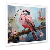 Blue and pink bird floral tree Harmony - Bird Wall Decor