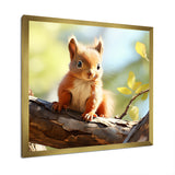 Forest cute Squirrel - Squirrel Large Canvas Wall Art