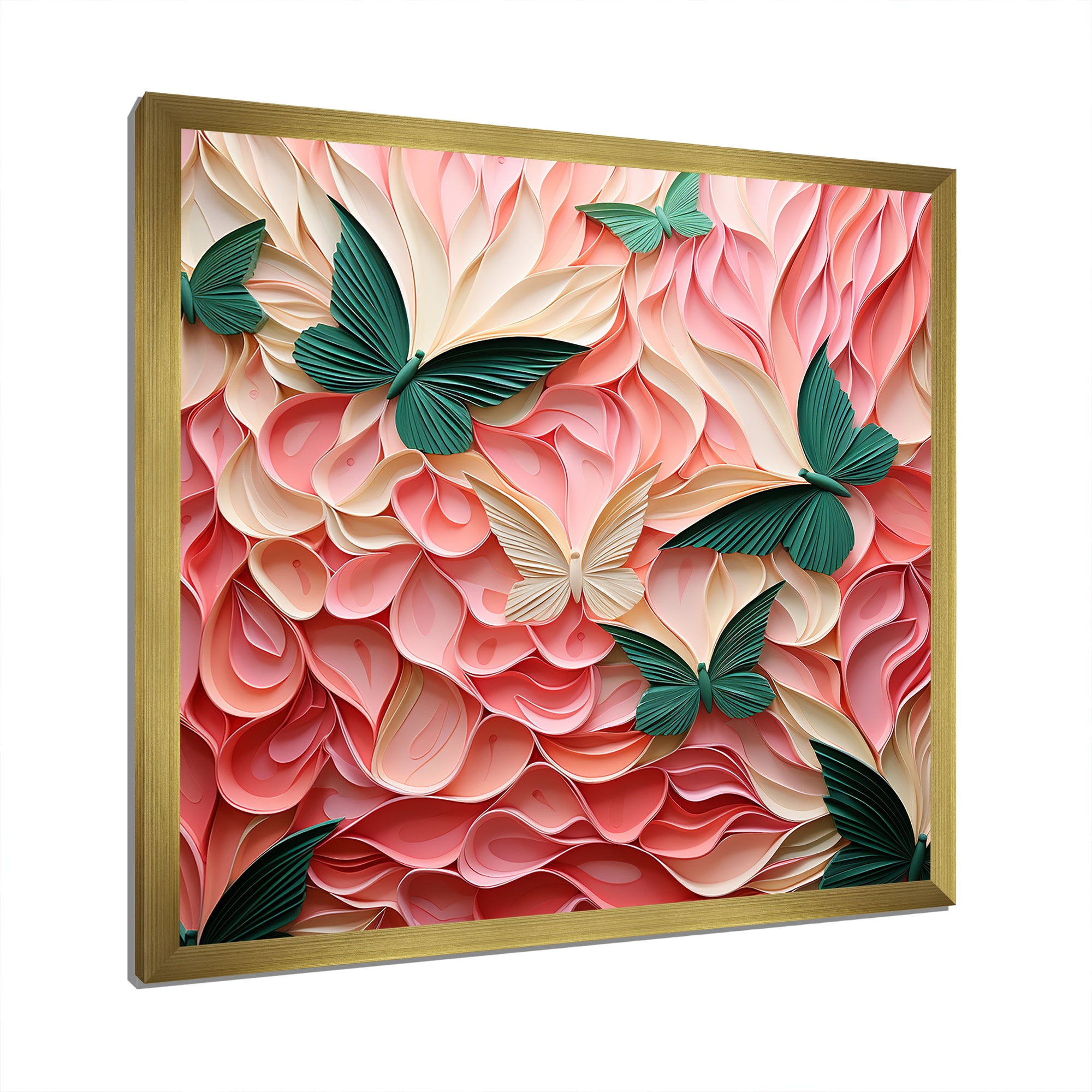 Detailed green butterfly Harmony - Butterfly Wall Decor