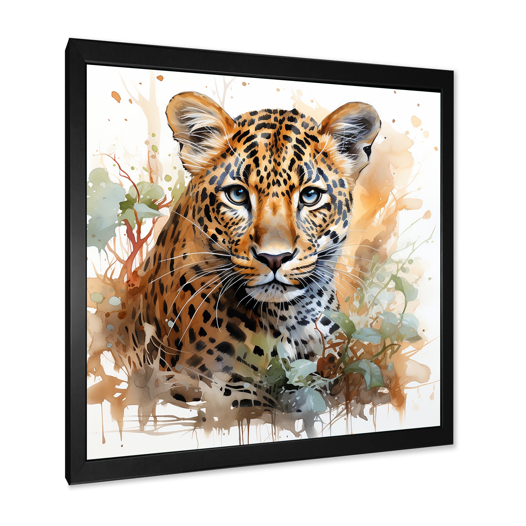 Brown Leopard elegance portrait - Leopard Wall Art Prints