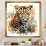 Brown Leopard elegance portrait - Leopard Wall Art Prints