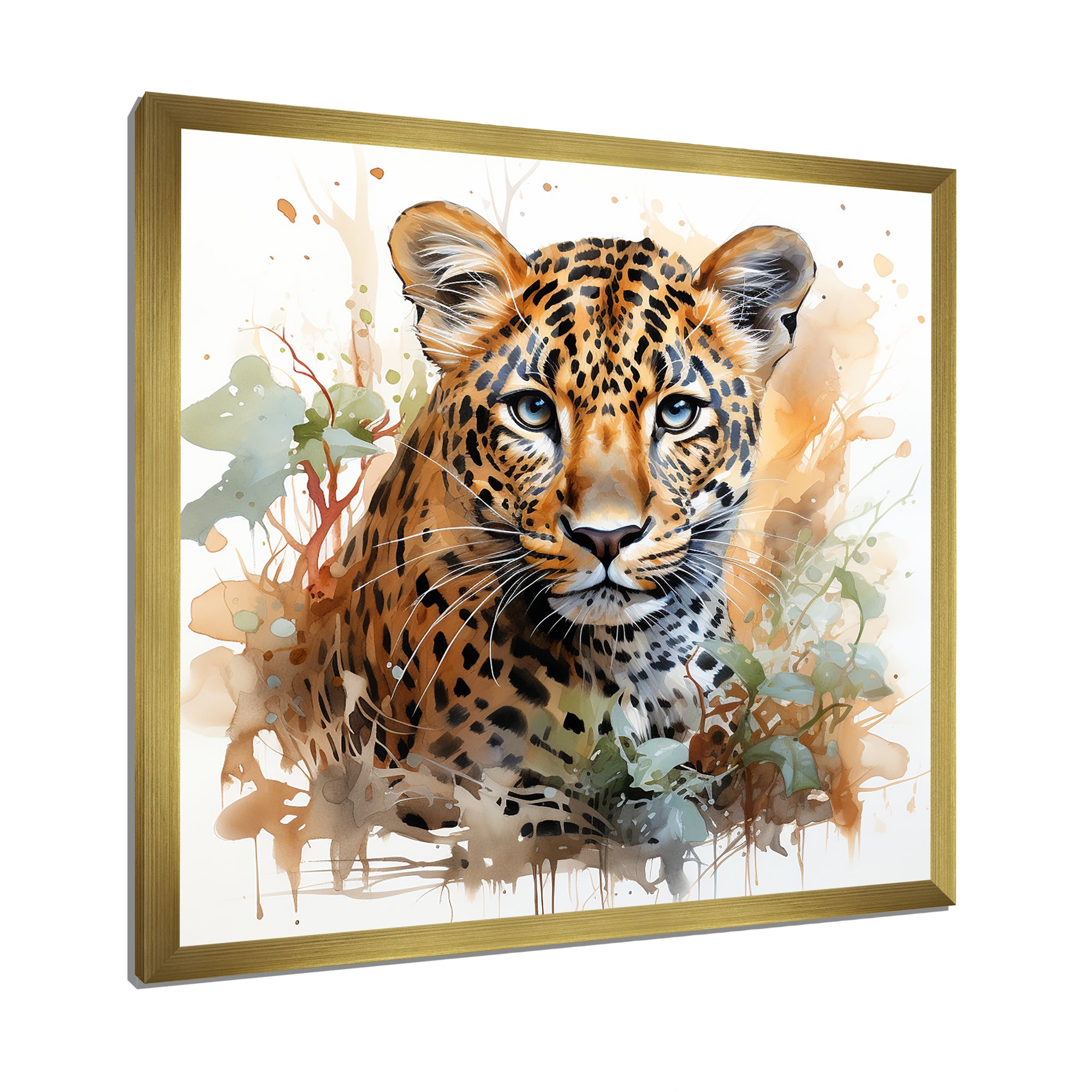 Brown Leopard elegance portrait - Leopard Wall Art Prints