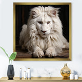 Ivory King portrait elegance - Lion Canvas Wall Art