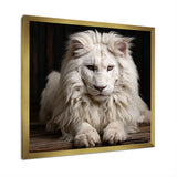 Ivory King portrait elegance - Lion Canvas Wall Art
