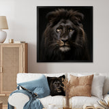 Midnight black lion - Lion Canvas Wall Art