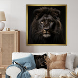 Midnight black lion - Lion Canvas Wall Art