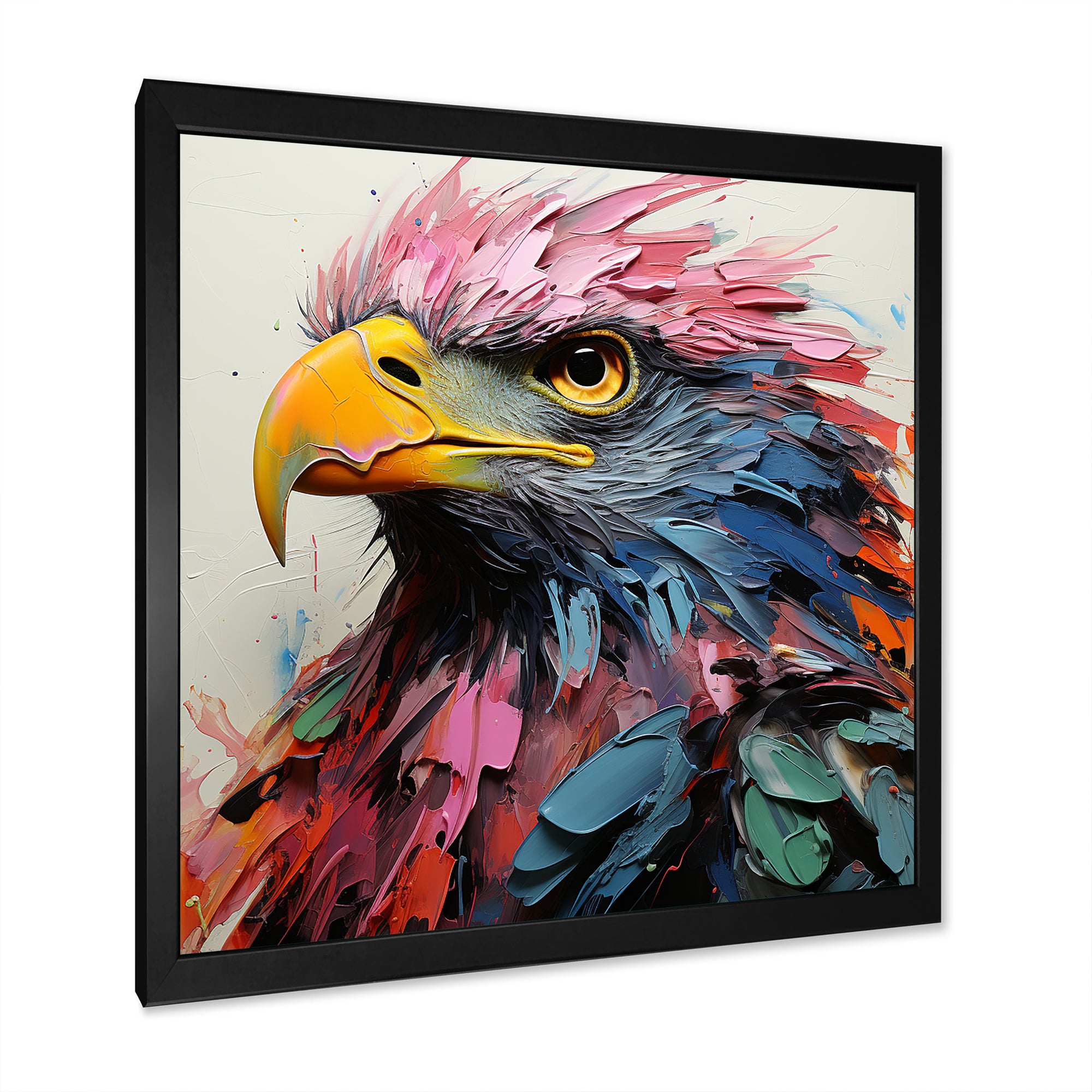 Pink and blue Majesty Eagle - Eagle Home Decor Art
