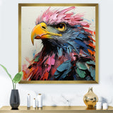 Pink and blue Majesty Eagle - Eagle Home Decor Art