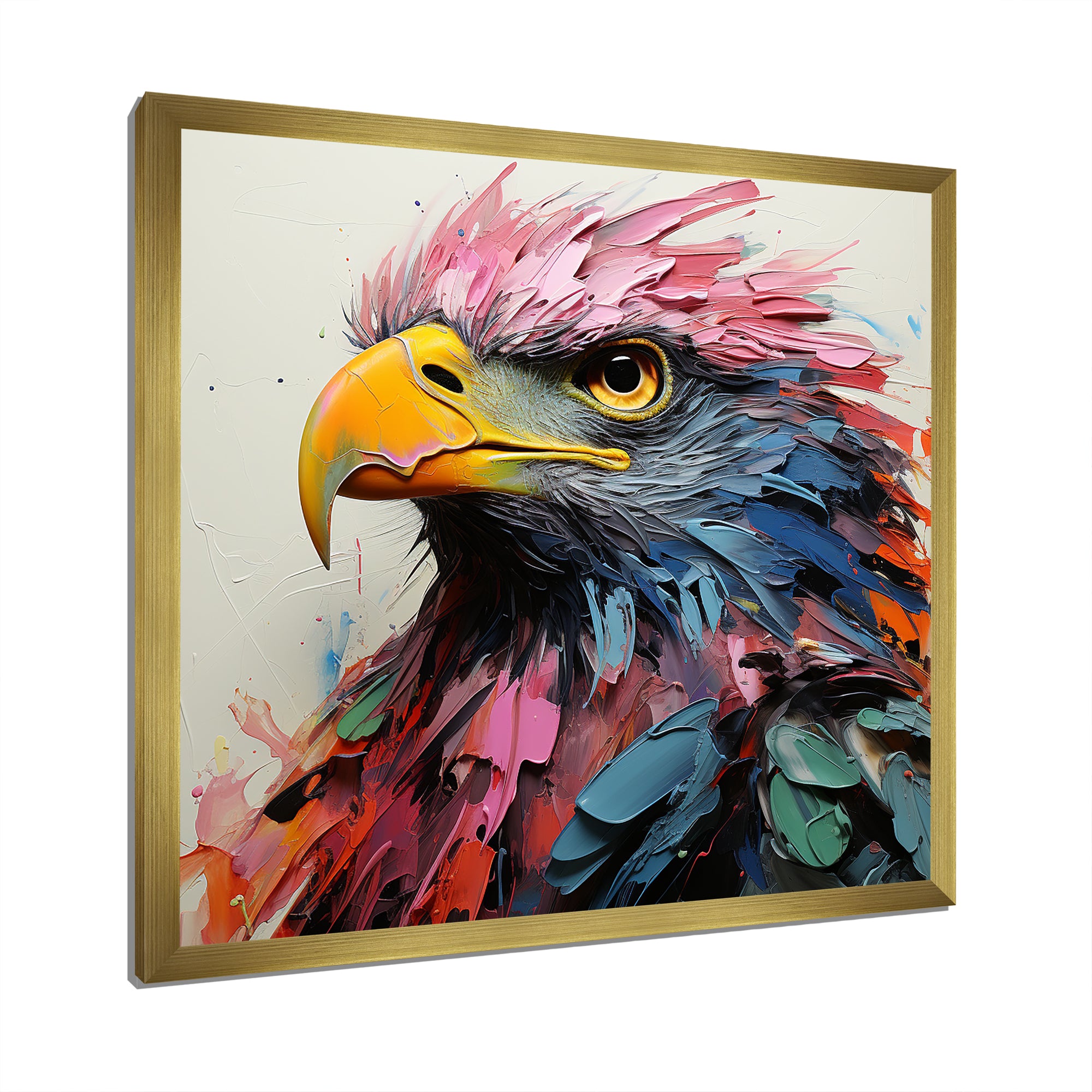 Pink and blue Majesty Eagle - Eagle Home Decor Art