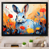 Blue Rabbit flower meadows - Blue Rabbit Wall Art